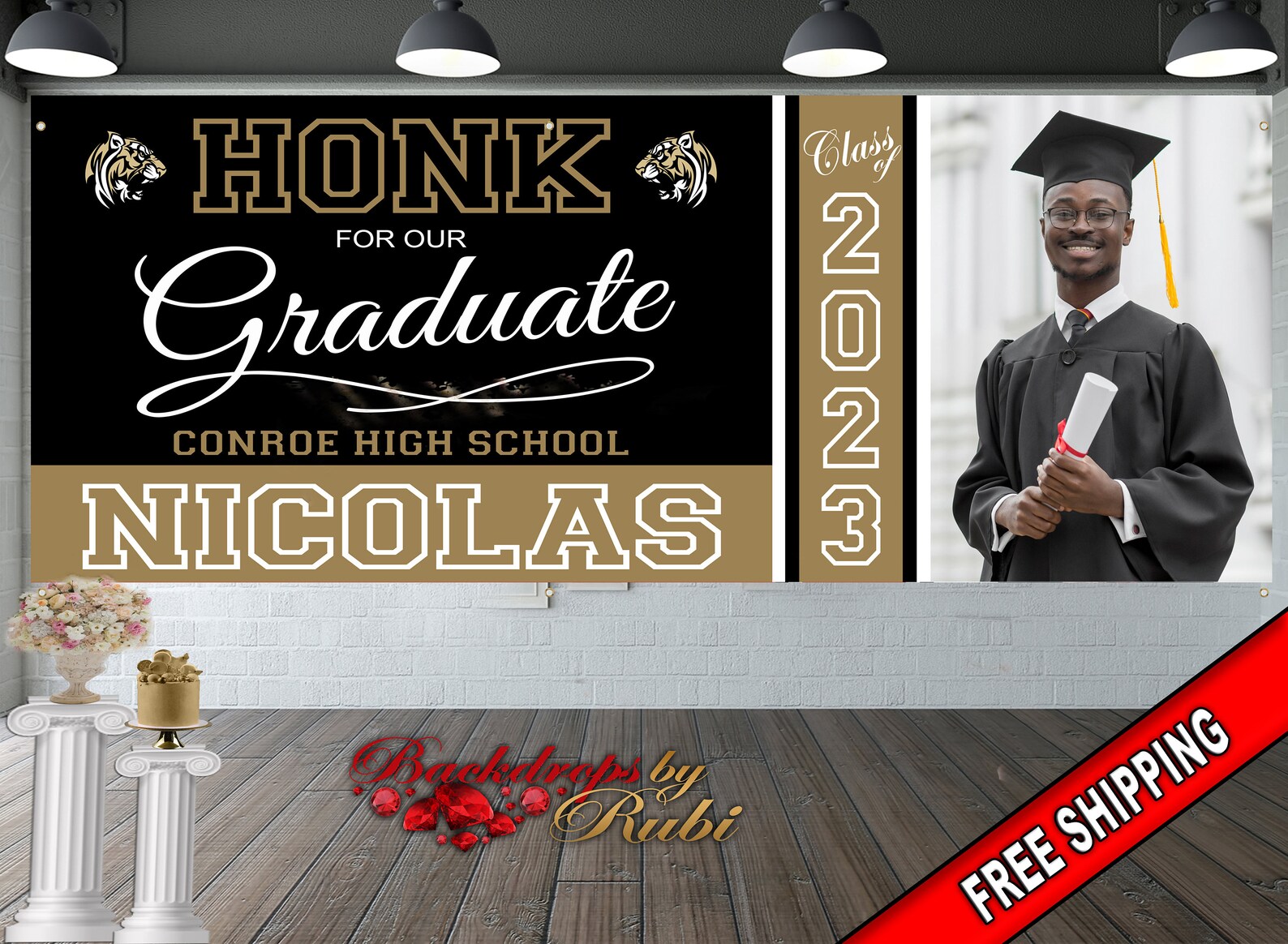 Graduation Banner Graduation Garage Banner Class of 2023 Etsy