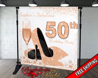 High Heels Backdrop, High Heels Birthday Backdrop, High Heel Shoe Stiletto Backdrop, Fabulous Birthday Backdrop, High Heels Glitter Penny