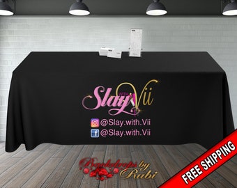 Custom Table Cloth, Table Cover, Full Color Trade Show Table Throw, Personalized Tablecloth , Logo Table Throw, Logo Table Cover, Tablecloth
