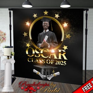 Graduation Backdrop, Sweet 16, Graduation Photo Booth, Class of 2025 Backdrop, Class of 2025 Step and Repeat, Graduation Senior Prom Banner