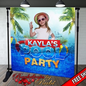 Pool Party Backdrop, Summer Pool Party Banner, Pool Party  Background, Pool Party Photo Backdrop, Pool Party Banner, Pool Party Picture