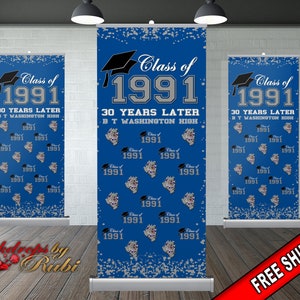 Retractable Class Reunion, Class Reunion Step and Repeat Banner, Class Reunion Banner, Class Reunion Retractable Banner, Class Reunion Sign