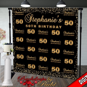 Step and Repeat Birthday Backdrop, Birthday Backdrop, 50th Birthday Backdrop, Step and Repeat Backdrop, Step and Repeat Banner