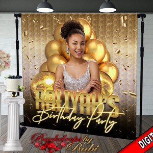 Birthday Backdrop, Custom Photo Birthday Backdrop, 21st Birthday Backdrop, Prom Backdrop, Birthday Banner, Photo Birthday Backdrop, 50th