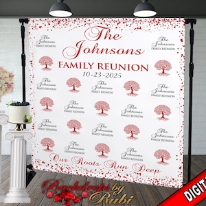 Family Reunion Backdrop, Family Reunion Step and Repeat, Family Reunion Banner, Family Gathering Backdrop, Family Tree Backdrop, Tree Banner