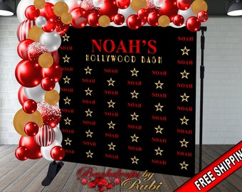 Hollywood Backdrop, Hollywood Banner, Hollywood Birthday Backdrop, Red Carpet Backdrop, Hollywood Photo Backdrop, Hollywood Shower, star