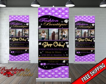 Retractable Logo Banner, Logo Step and Repeat Business Event Banner, Trade Show Banner, Pop Up Shop, Retractable Banner, Roll Up Banner,