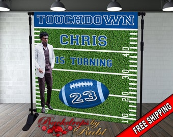 Super Bowl Football Party Backdrop - 5x3 Ft Vinyl Banner For Birthday & Touchdown Party Decor (No Stand)