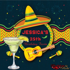 Mexican Birthday Backdrop, Mexican Birthday Banner, Mexican Birthday ...