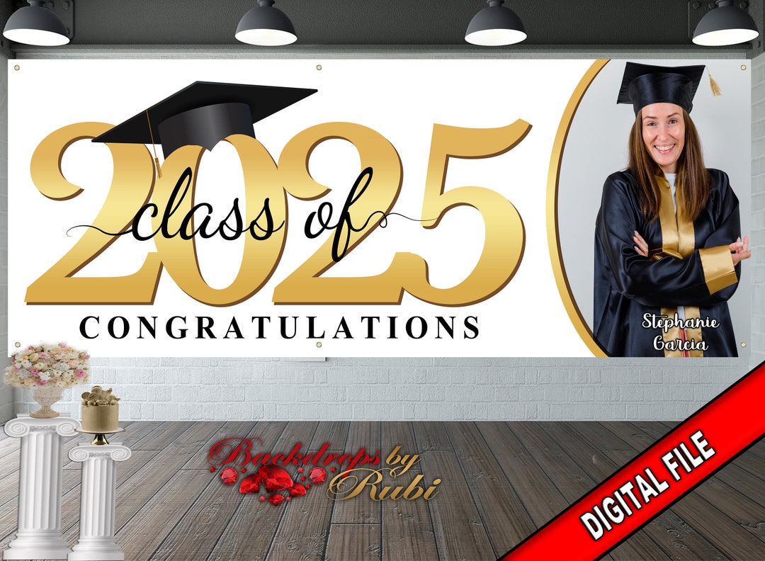 Graduation Banner, Graduation Garage Banner, Class of 2025 Banner ...