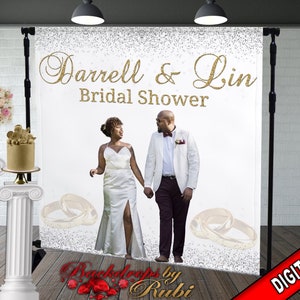 Wedding Backdrop, Wedding Banner, Bridal Shower Backdrop, Wedding Photo Backdrop, Anniversary Backdrop, Engaged Backdrop, Bridal Shower