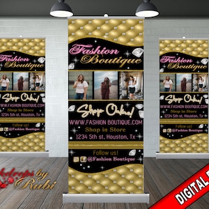 Retractable Logo Banner, Logo Step and Repeat Business Event Banner, Trade Show Banner, Pop Up Shop, Retractable Banner, Roll Up Banner,