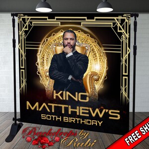50th Birthday Backdrop, Men's Backdrop, Men's Birthday Backdrop, 30th Birthday, Men's 50th birthday Backdrop, 40th Birthday Backdrop