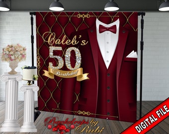 Classic Man Birthday Backdrop, Classic Man Step and Repeat Backdrop, 30th Birthday, 40th, 50th, 60th Backdrop, Men's Birthday Backdrop