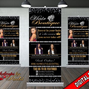 Retractable Logo Banner, Logo Step and Repeat Business Event Banner, Trade Show Banner, Pop Up Shop, Retractable Banner, Roll Up Banner,