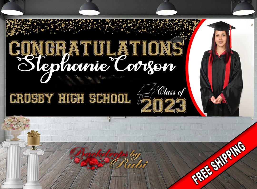 Graduation Banner Graduation Garage Banner Class of 2023 Etsy