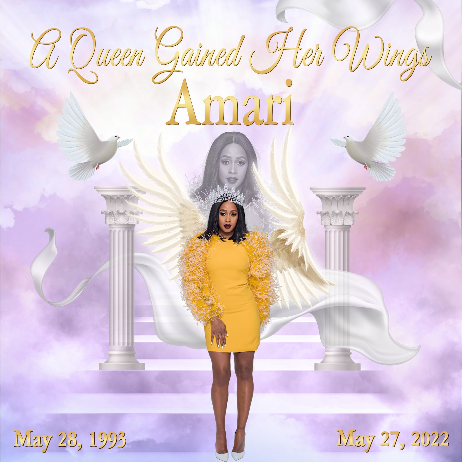 Memorial Backdrop, Funeral Backdrop, in Loving Memory Backdrop ...