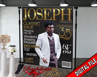 雑誌の表紙の背景、雑誌の表紙の誕生日、雑誌の表紙のバナー、雑誌の表紙のステップアンドリピート、雑誌の男性用の背景、雑誌