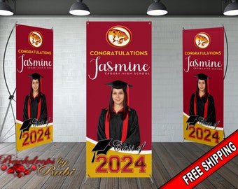 Graduation X-Stand, Graduation Banner, Graduation X-Stand Banner, Graduation Custom X-Stand Banner, Class of 2024 X-Stand Banner, X-Stand