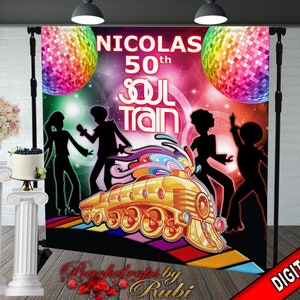 Soul Train Birthday Backdrop, Soul Train Backdrop, Soul Train Party, Soul Train Birthday Step and Repeat, Soul Train Banner, Soul Train