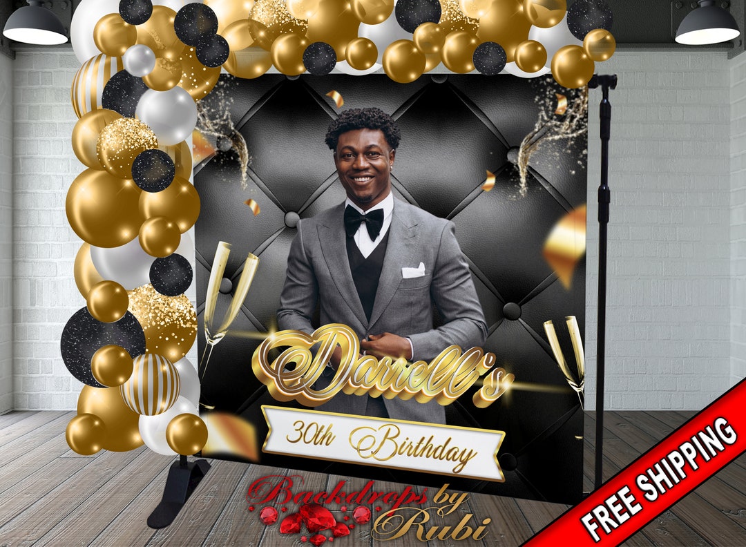 Birthday Backdrop, Custom Photo Birthday Backdrop, 21st Birthday