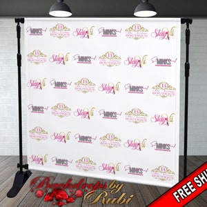 Logo Step and Repeat Business Event Backdrop, Custom Logo Backdrop, Business Logo Backdrop, Business Logo Step And Repeat, Custom Backdrops