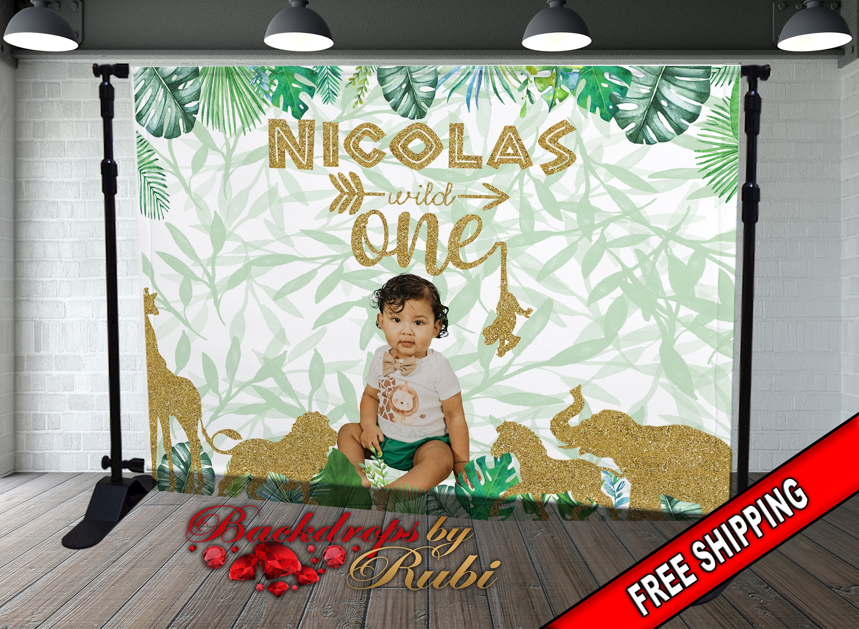 Wild One Backdrop Wild One Photo Backdrop Animal Backdrops Wild One Safari Backdrop Wild One Birthday Backdrop Wild One