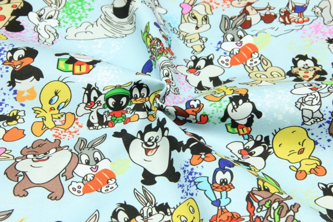 Cute Cartoon Character Fabric Cotton Fabric Used To Make Etsy