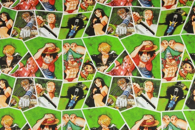 ONE PIECE Fabric Cartoon Character Fabric 100 Cotton Etsy