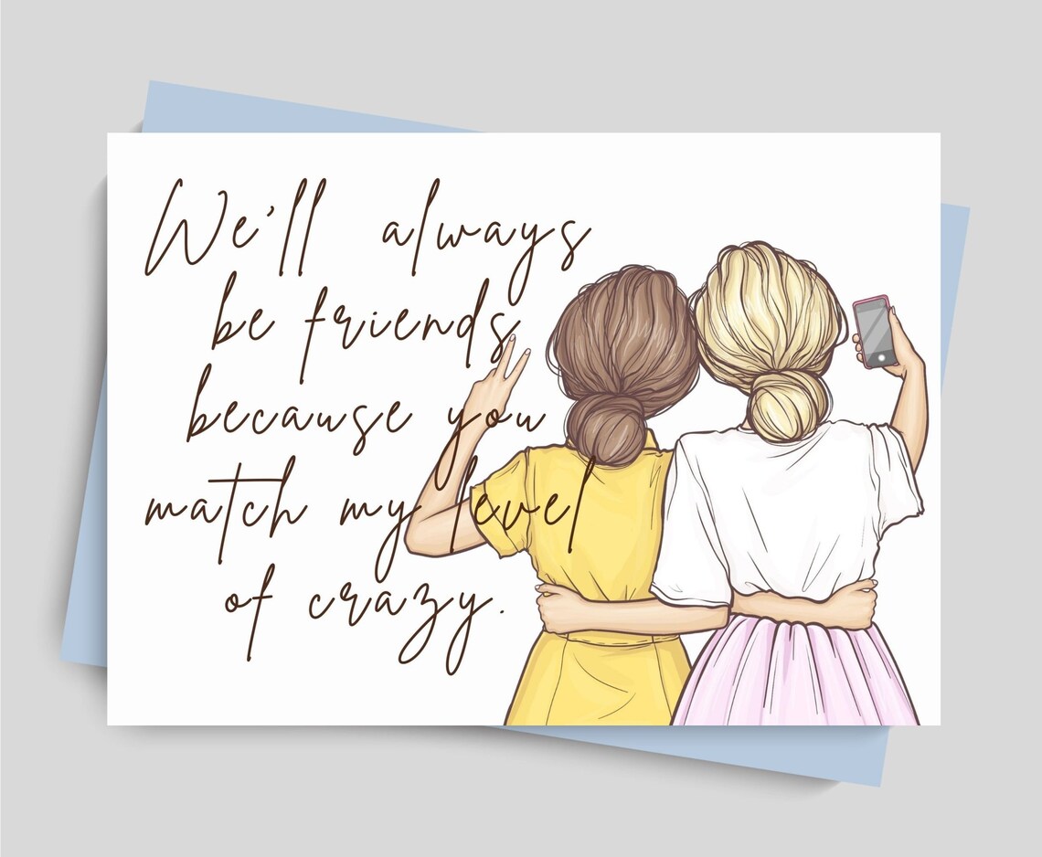 Printable Best Friend's Birthday Card Instant Download - Etsy