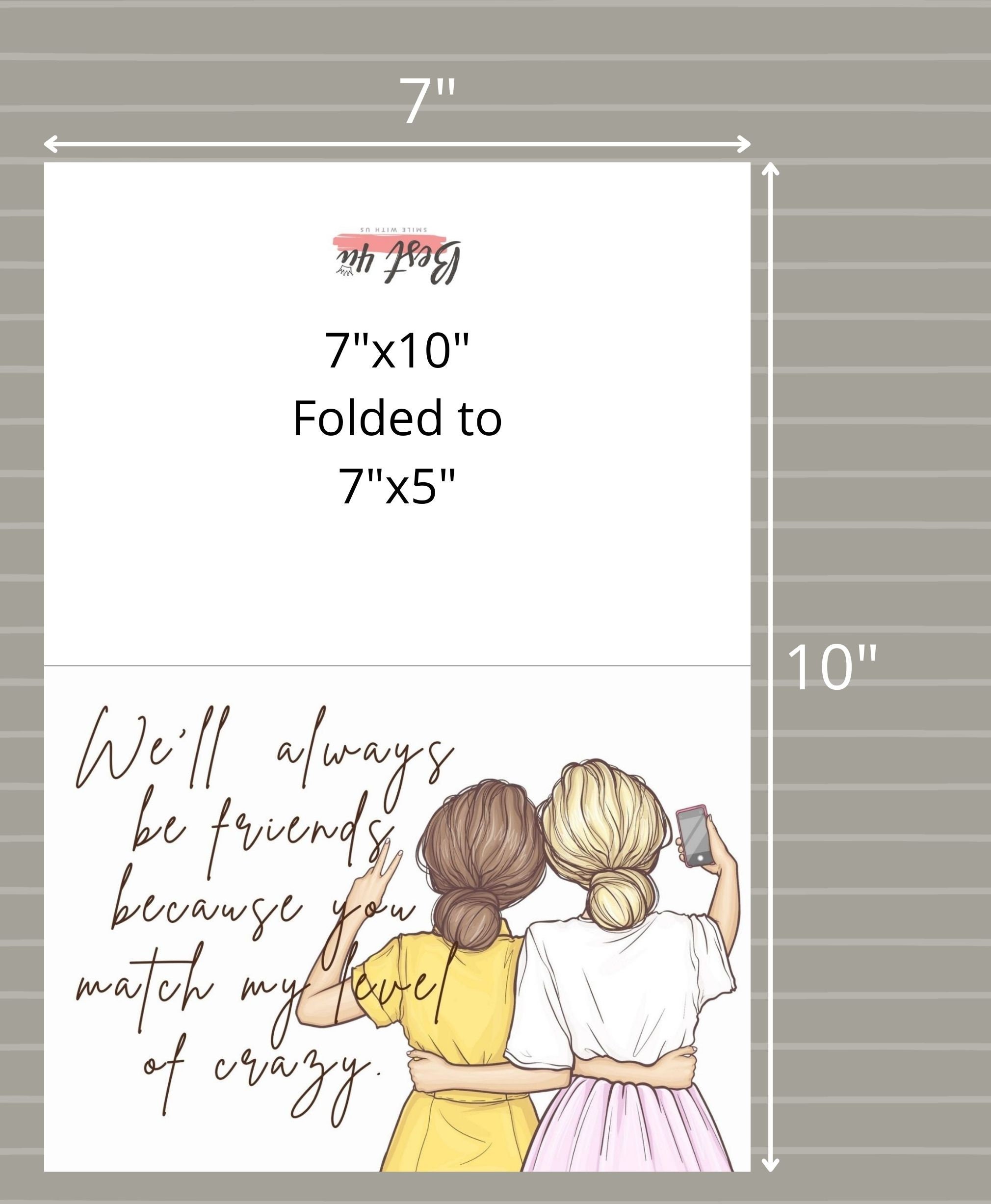 Printable Best Friend's Birthday Card Instant Download - Etsy