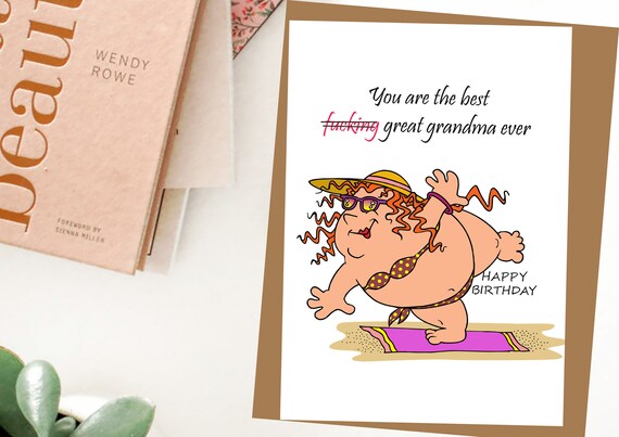 printable nanas birthday carddownloadable etsy