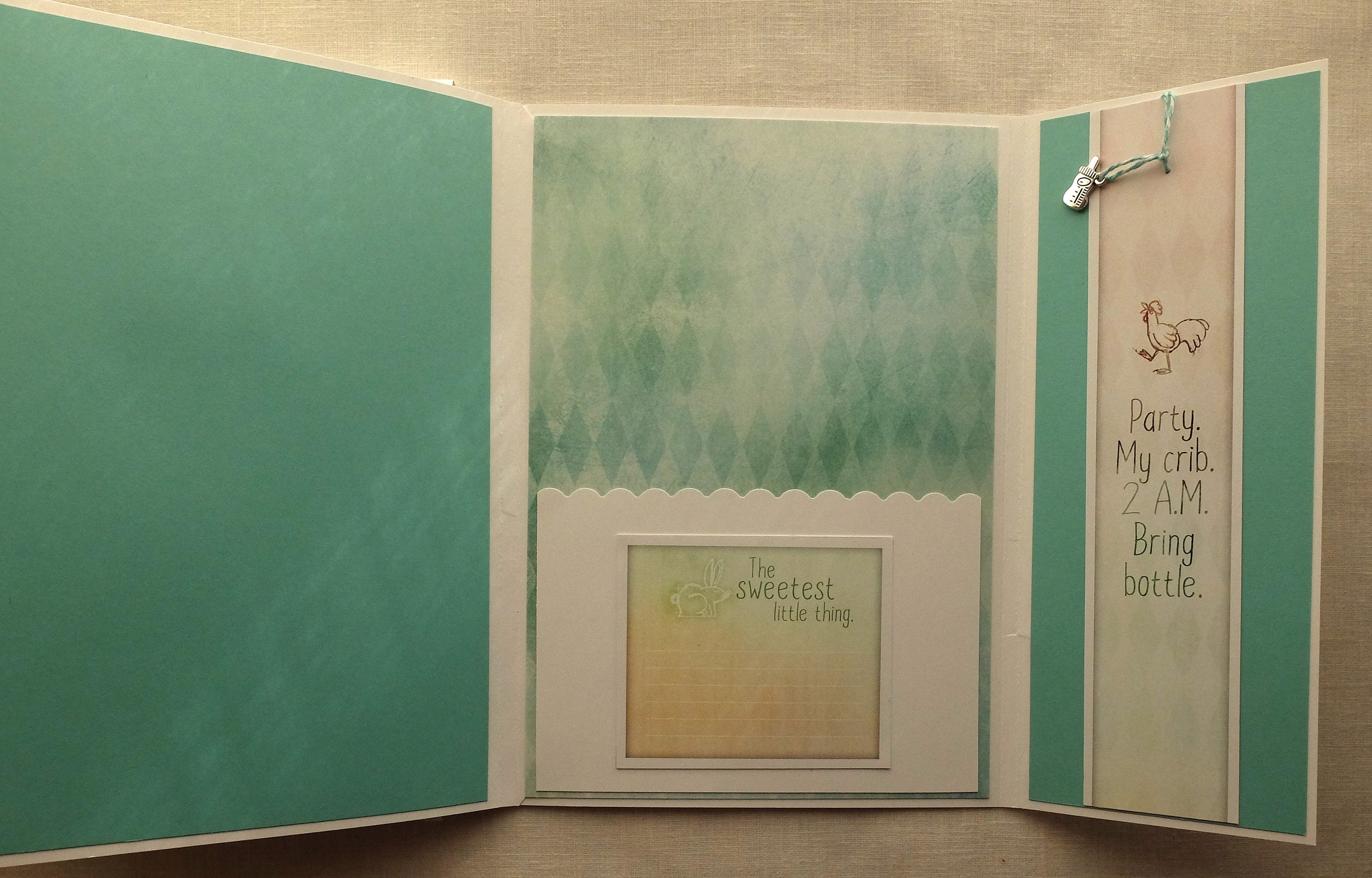 Mini Album, Multiple Panel Mini Album, Baby, Premade Scrapbook, Memory