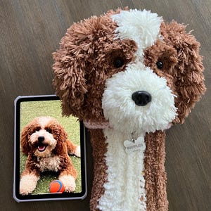 Custom Dog Golf Club Cover, Dog Golf Head Cover, Golf Gift for Dad, Golfer Gift, Gift for Mom, Birthday Gift