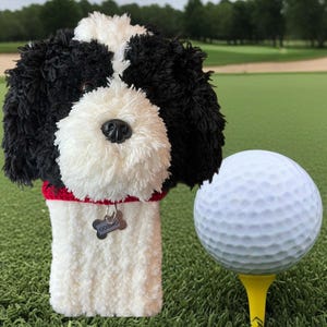Custom Dog Golf Club Cover, Dog Golf Head Cover, Golf Gift for Dad, Golfer Gift, Gift for Mom, Birthday Gift