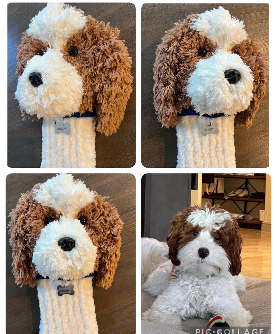 Custom Dog Golf Head Cover: Golden Doodle Gift, Dog Headcover - Etsy