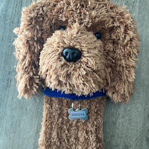 Custom Dog Golf Club Cover, Dog Golf Head Cover, Golf Gift for Dad, Golfer Gift, Gift for Mom, Birthday Gift