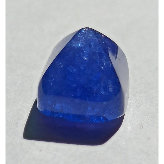 Natural Tanzanite Cabochon: Sugarloaf Gemstone (12mm)