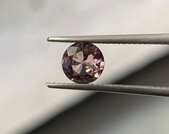 Rond geslepen roze toermalijn edelsteen: 6 mm gefacetteerde losse steen
