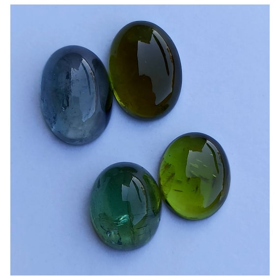 Natural Tourmaline Cabochons: AA Grade Oval Loose Gemstones