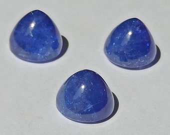 AAA Blue Tanzanite Cabochon: 13 mm rund lös ädelsten
