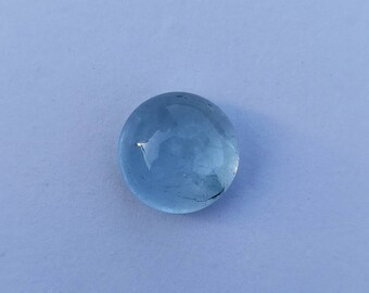 Natuurlijke aquamarijn cabochons: ronde losse edelsteen (7-10 mm)