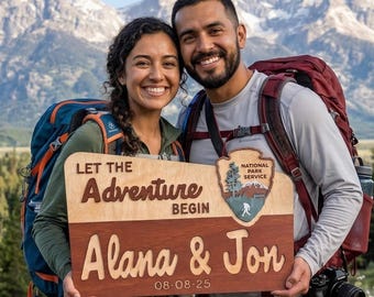 Personalized National Park Sign: Custom Camp Sign, Baby Shower Decor