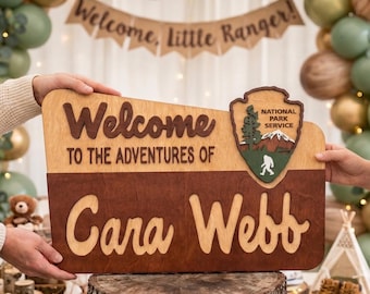Custom National Park Baby Shower Sign | Little Ranger Welcome Decor