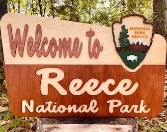 NPS Sign, National Park Gift for Campers, National Park, Yellowstone, Glacier, Yosemite, Grand Canyon, Smoky Mountains, Zion, Acadian, Rocky