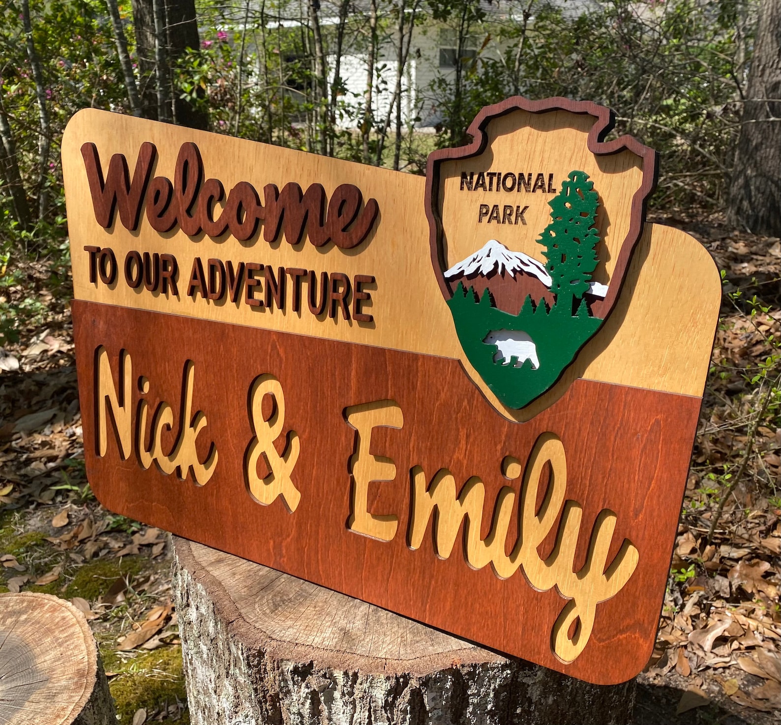 National Park Custom Sign, NPS Welcome Replica, Wedding, Camp Sign