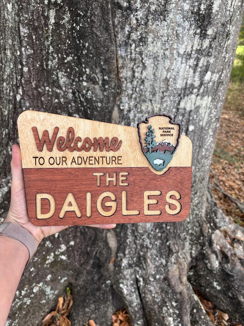 Personalized National Park Sign: Custom Camp Sign, Baby Shower Decor image 11