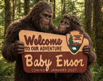 Baby Shower Sign, Custom National Park Nursery Sign, Adventure Kids Room Decor, Baby Boy Woodland Sign