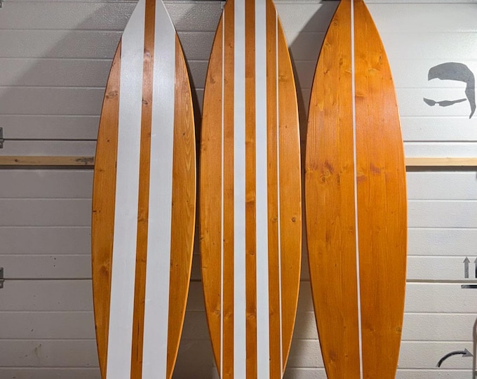 Vintage Decorative Surfboard Wooden Wall Art for Coastal Interior