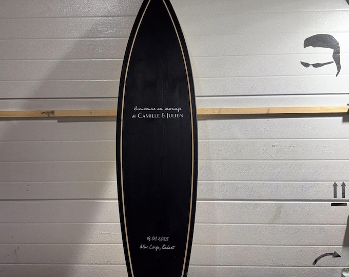 Personalised Wedding Guest Book Wooden Decorative Surfboard – Csutom Decor & Unique Keepsake